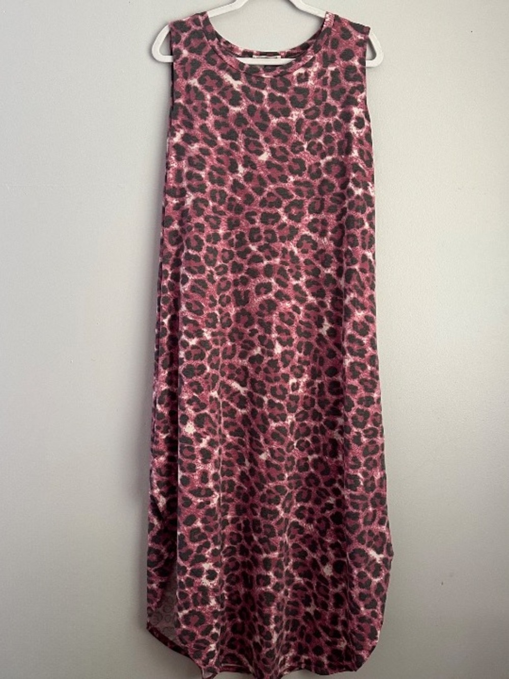 Zenana 3X Pink leopard maxi dress Womens 3xl cheetah animal print